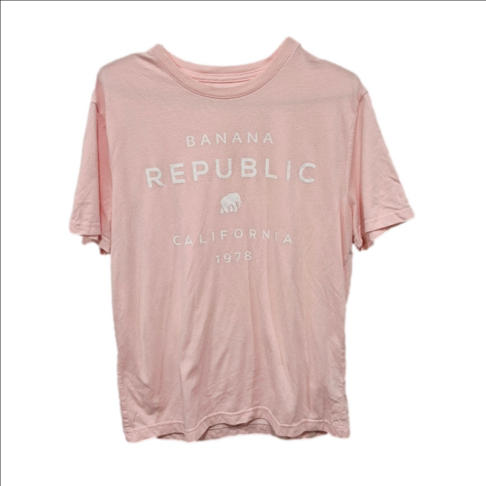 Banana Republic Modern BR Short Sleeve Pink Shirt